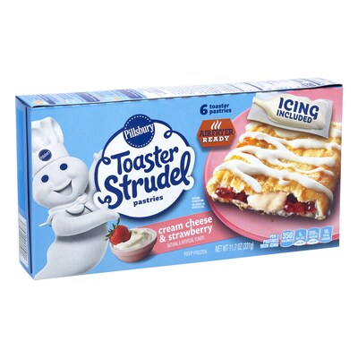 Pillsbury Toaster Strudel, Cream Cheese Strawberry, 11.7 oz, 36/Pack (600-04141)