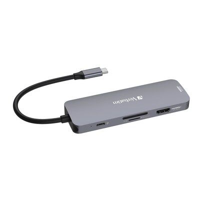 Verbatim USB-C Pro Multiport Hub 8-Port USB-C Hub, Black (32151)