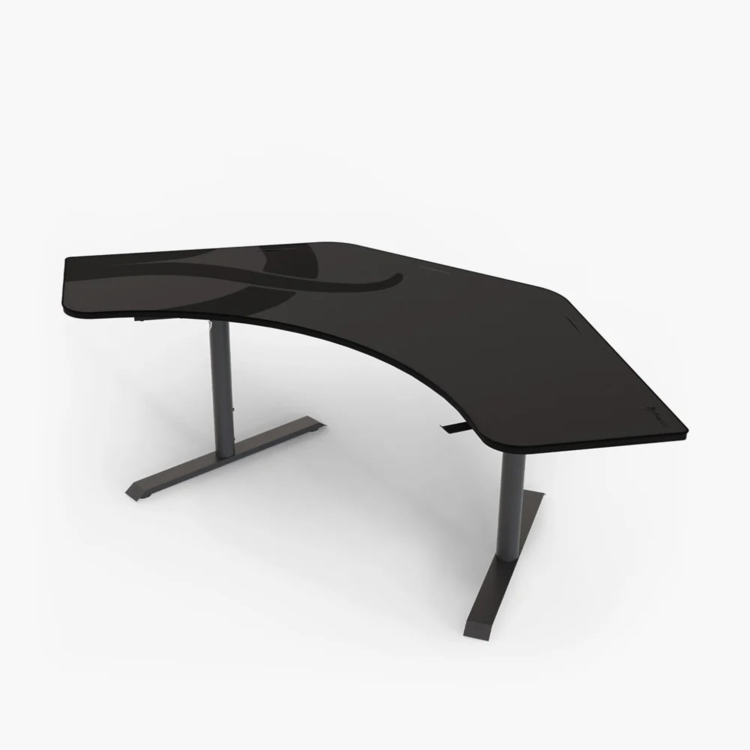 Arozzi Arena Angelo Corner Gaming Desk, Gunmetal (ARENAANGELOGMM)