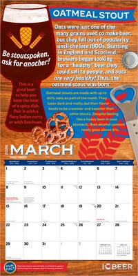 2026 BrownTrout I Love Beer 12" x 12" Monthly Wall Calendar (9798330703821)