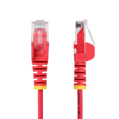 StarTech Slim 15 CAT6 Ethernet Cable, 28AWG, Red (N6PAT15RDS)