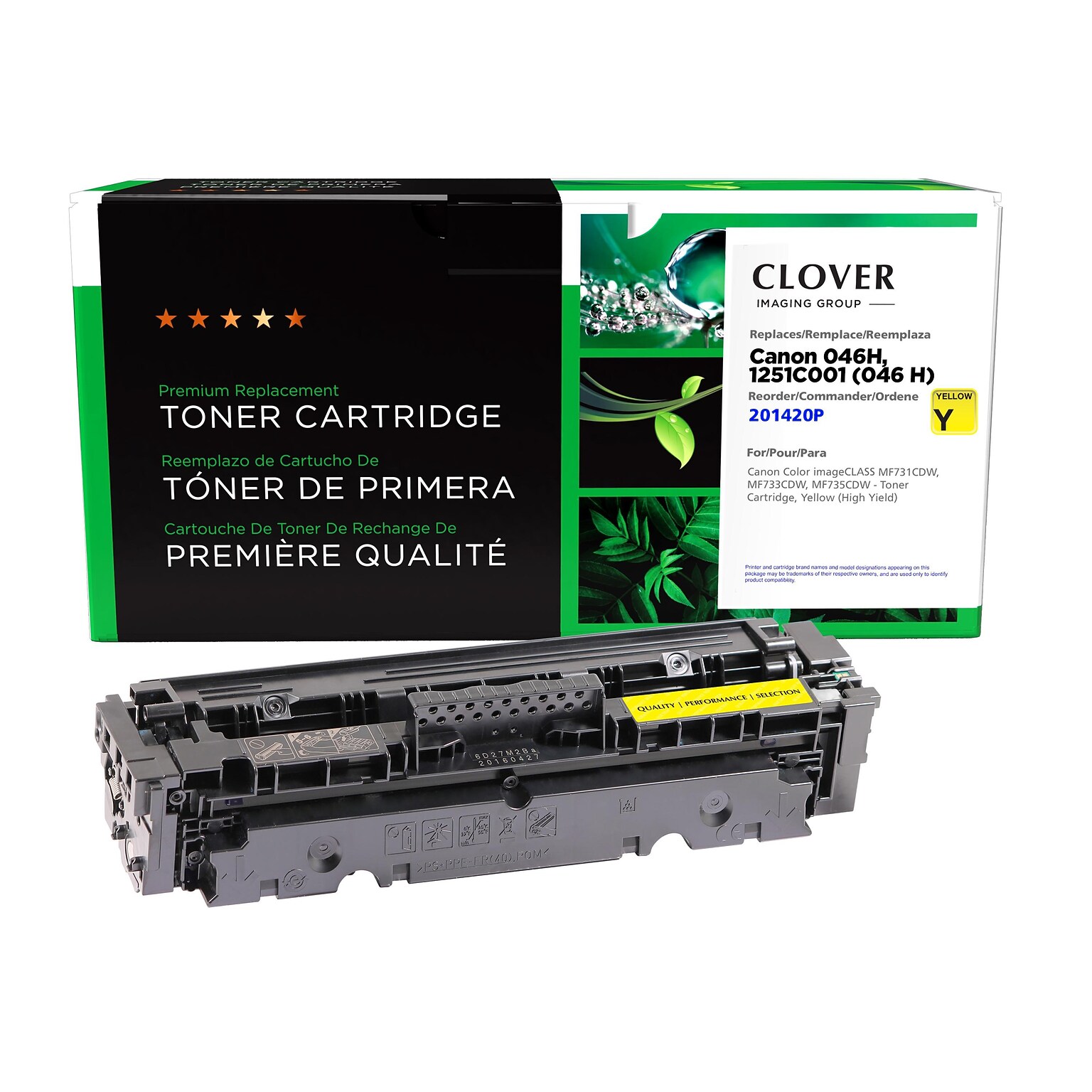Clover Imaging Group Remanufactured Yellow High Yield Toner Cartridge Replacement for Canon 046H (1251C001)