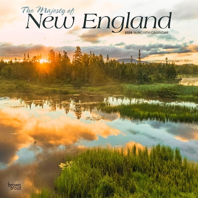2024 BrownTrout The Majesty of New England 12 x 24 Monthly Wall Calendar (9781975463809)