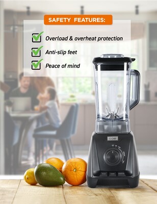 Commercial Chef 1.5L High Power Blender, Black (CHB50MB)
