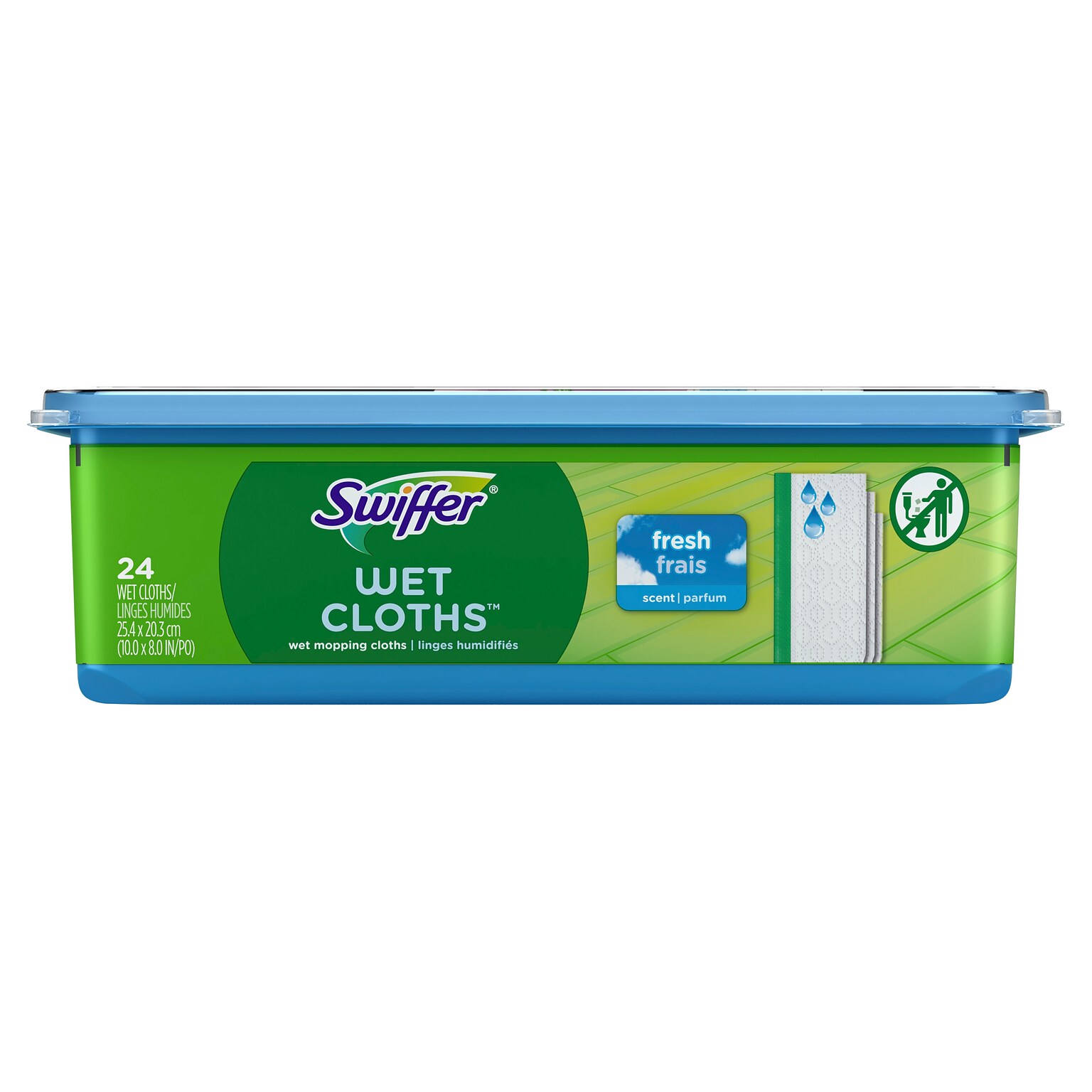 Swiffer Sweeper Wet Mop Cloths, Fresh Scent, White, 24/Pack, 6 Packs/Carton (35155)