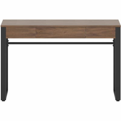 Lorell SOHO  47" W Desk with Center Drawer, Walnut Laminate (LLR97617)