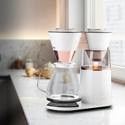 Melitta Vision Luxe 12-Cups Automatic Drip Coffee Maker, Copper/White (MCM002WULGW1)