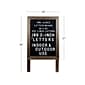 Excello Global Products Changeable Message Indoor/Outdoor Sidewalk Sign, 20" x 36", Black/Wood (EGP-HD-0084)