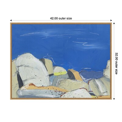 Amanti Art Joshua Tree Boulders by Jan Weiss Framed Canvas Wall Art Print, 42" x 32" (A42677747997)