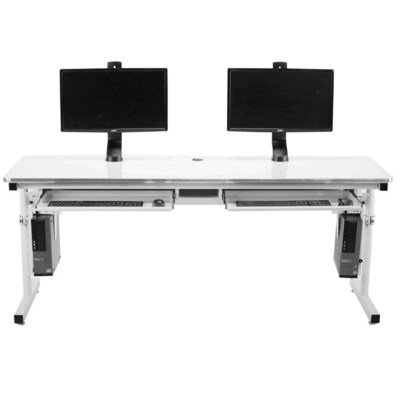 VersaDesk 60"W Basic Computer Table, White (BCT6024-WW)