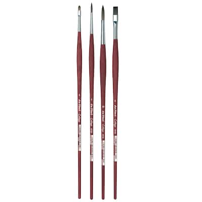 da Vinci Oil and Acrylic Synthetic Variety Brushes, 4/Set (EDROILACRYLKIT2)