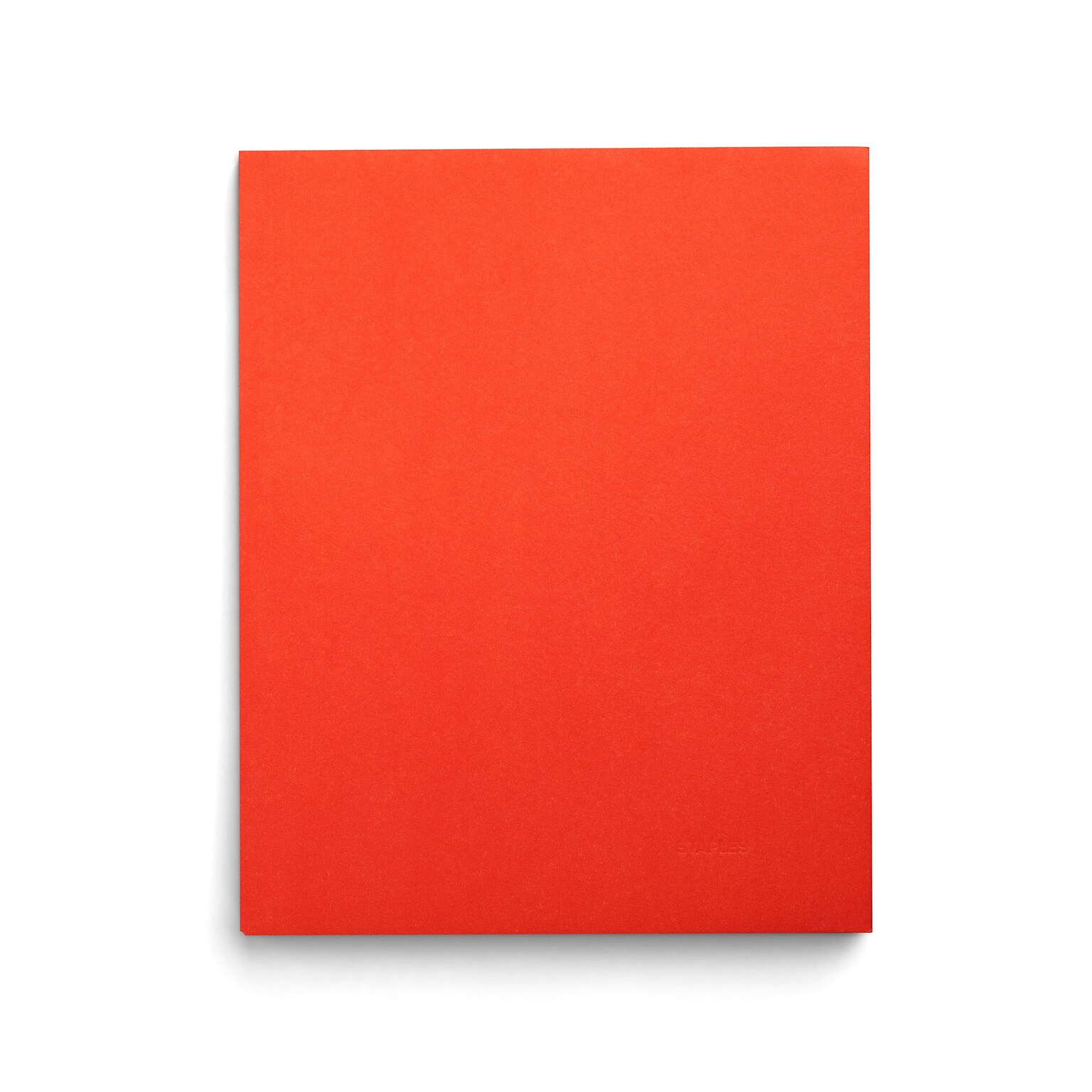 Staples Smooth 2-Pocket Paper Folder, Orange, 25/Box (50756/27535-CC)