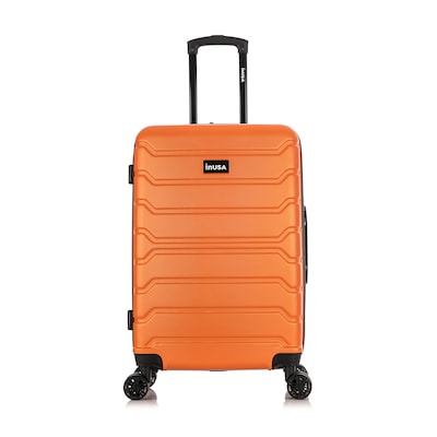 InUSA Trend 25.62" Hardside Suitcase, 4-Wheeled Spinner, Orange (IUTRE00M-ORA)