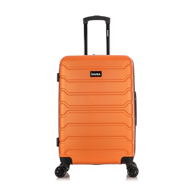 InUSA Trend 24 Hardside Suitcase, 4-Wheeled Spinner, TSA Checkpoint Friendly, Orange (IUTRE00M-ORA)