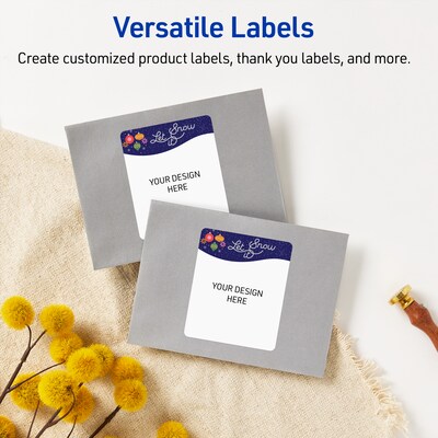 Avery Rectangle Multipurpose Labels, 4" x 3-1/3", White, 40/Pack (19479370435)