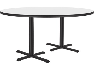Correll 60 Round Dry-Erase Markerboard Cafe Table, Frosty White/Black (BCT60DER-80)
