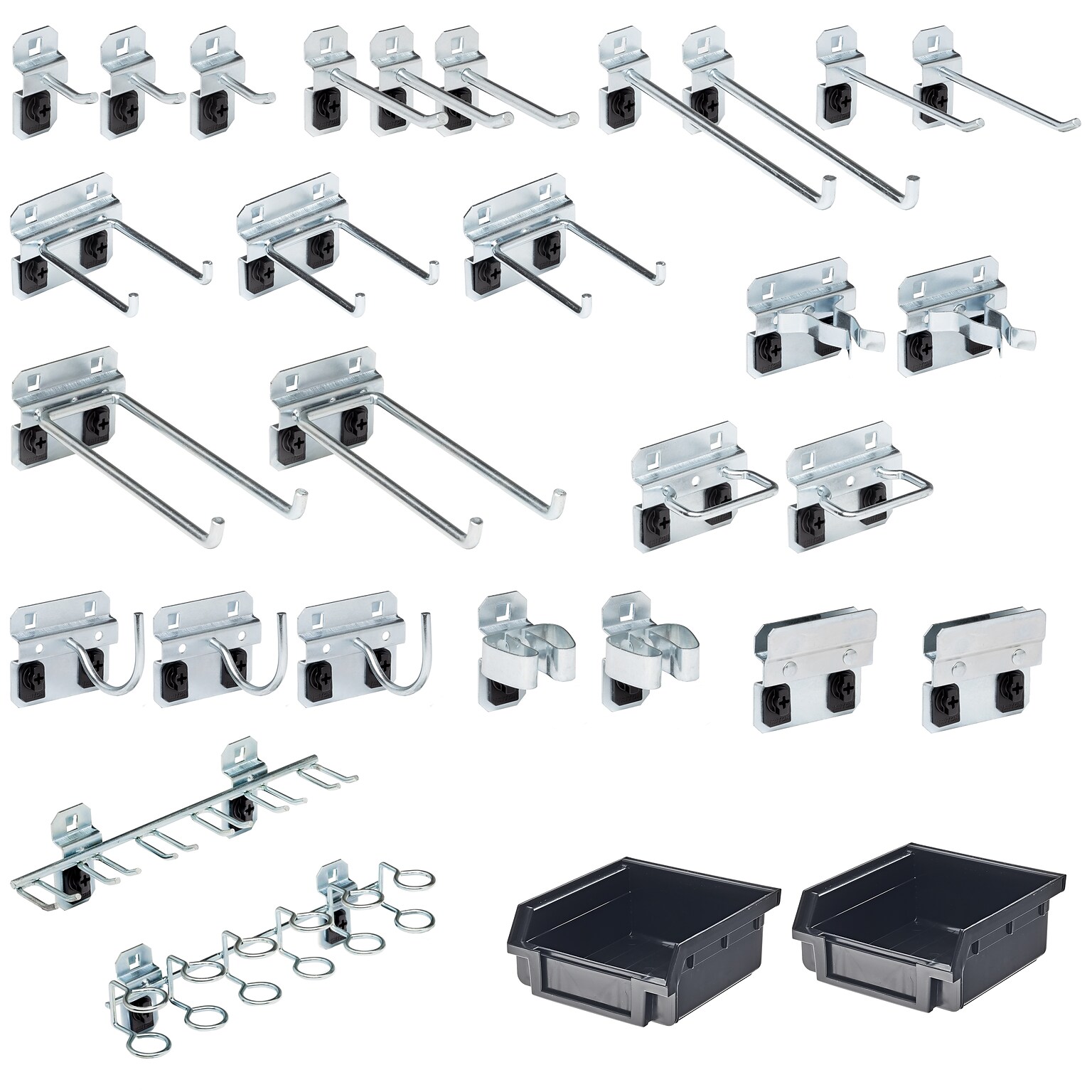 Triton Products Steel LocHook Kit, 28 Hooks and 2 Bins (LH3-KIT)