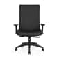 WPS Upholstered Task Chair 2D, Adjustable Arms, Black Fabric Synchro Tilt (54045)