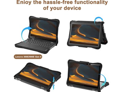 TechProtectus ShockProof 11.6" Laptop Case for Lenovo 300e/300w Gen 4 Chromebook, Shock-Absorbing, Black (TP-LN300EW-G4)