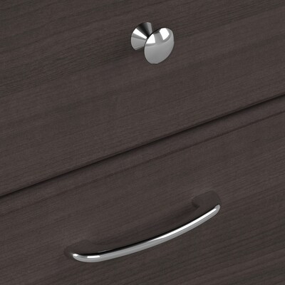 Bush Furniture Cabot L Shaped Desk with Hutch and Lateral File Cabinet, Heather Gray (CAB005HRG)