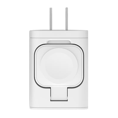 HyperGear SpeedBoost 3-Port USB Wall Charger with Built-in Apple Watch Charger, 43W, White (16314)