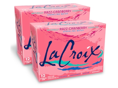 LaCroix Razz-Cranberry Sparkling Water, 12 oz., 24 Cans/Carton (NAV40132)