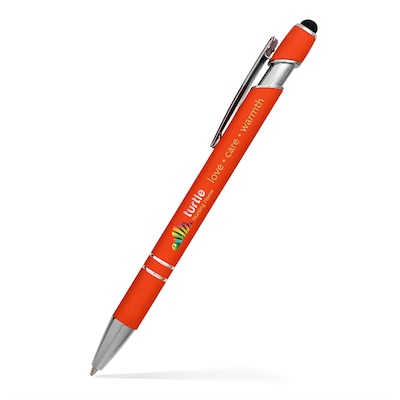 Custom Alexandria Stylus Satin Soft Touch Click Metal Pen