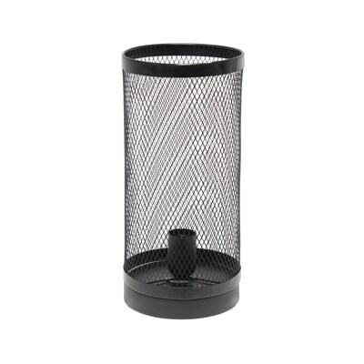 Simple Designs Black Mesh Cylindrical Steel Table Lamp (LT1075-BLK)