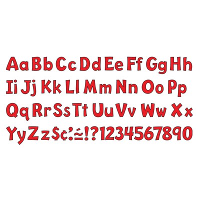 TREND 4 Playful Uppercase/Lowercase Combo Pack (EN/SP) Ready Letters®, Red, 216 Per Pack, 3 Packs (