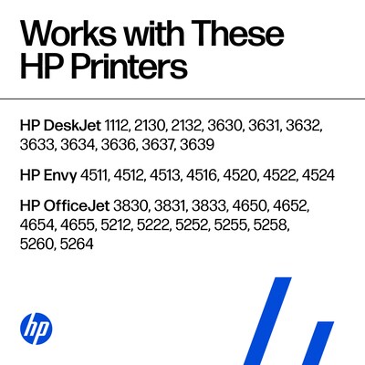 HP 63 Black Standard Yield Ink Cartridge, Prints Up to 170 Pages (F6U62AN#140)