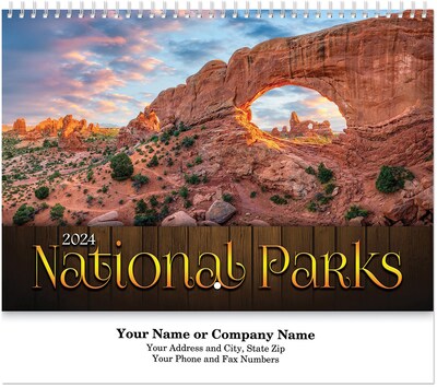 Custom National Parks Wall Calendar Spiral