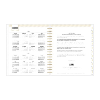 2026 Blue Sky Rugby Stripe Navy Frosted 8" x 10" Daily & Monthly Personal Planner (142098-26)