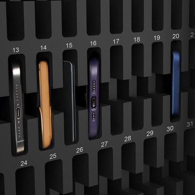 Luxor CellGuard Lockable 32-Unit Cell Phone Cabinet, Black Powder Coated Steel (CHZZ001)