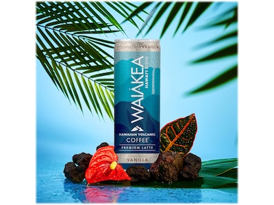 Waiakea Hawaiian Volcanic Polynesian Vanilla Cold Brew Coffee, 11 oz., 12/Carton (857001)