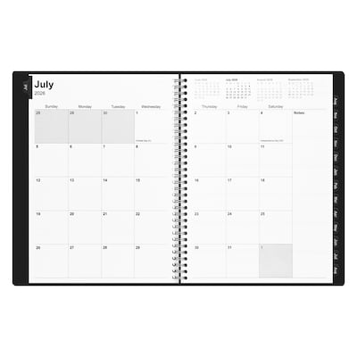 2026–2027 Staples 8" x 11" Academic Weekly and Monthly Planner, Black (ST23572-27)