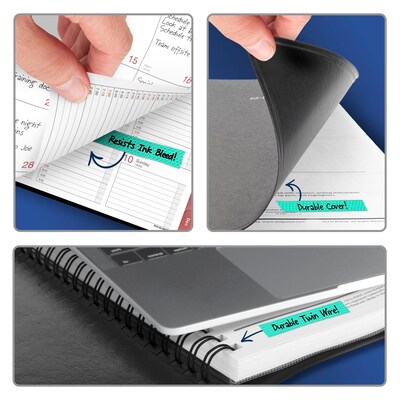 2027 AT-A-GLANCE 8" x 11" Weekly & Monthly Appointment Book, Faux Leather Cover, Black (33351-2701)