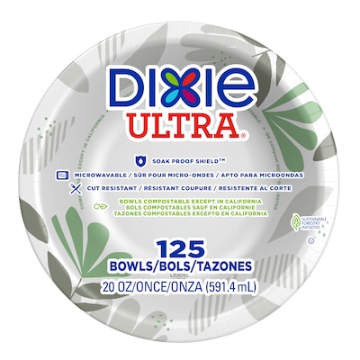 Dixie Ultra Pathways Paper Bowls, 20 oz., Multicolor, 500/Carton (SX20PATH)
