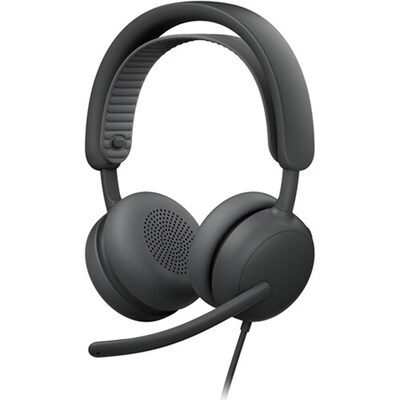 Logitech Zone Wired 2 USB-C Stereo Computer Headset, MT Certified, Black (981-001611)
