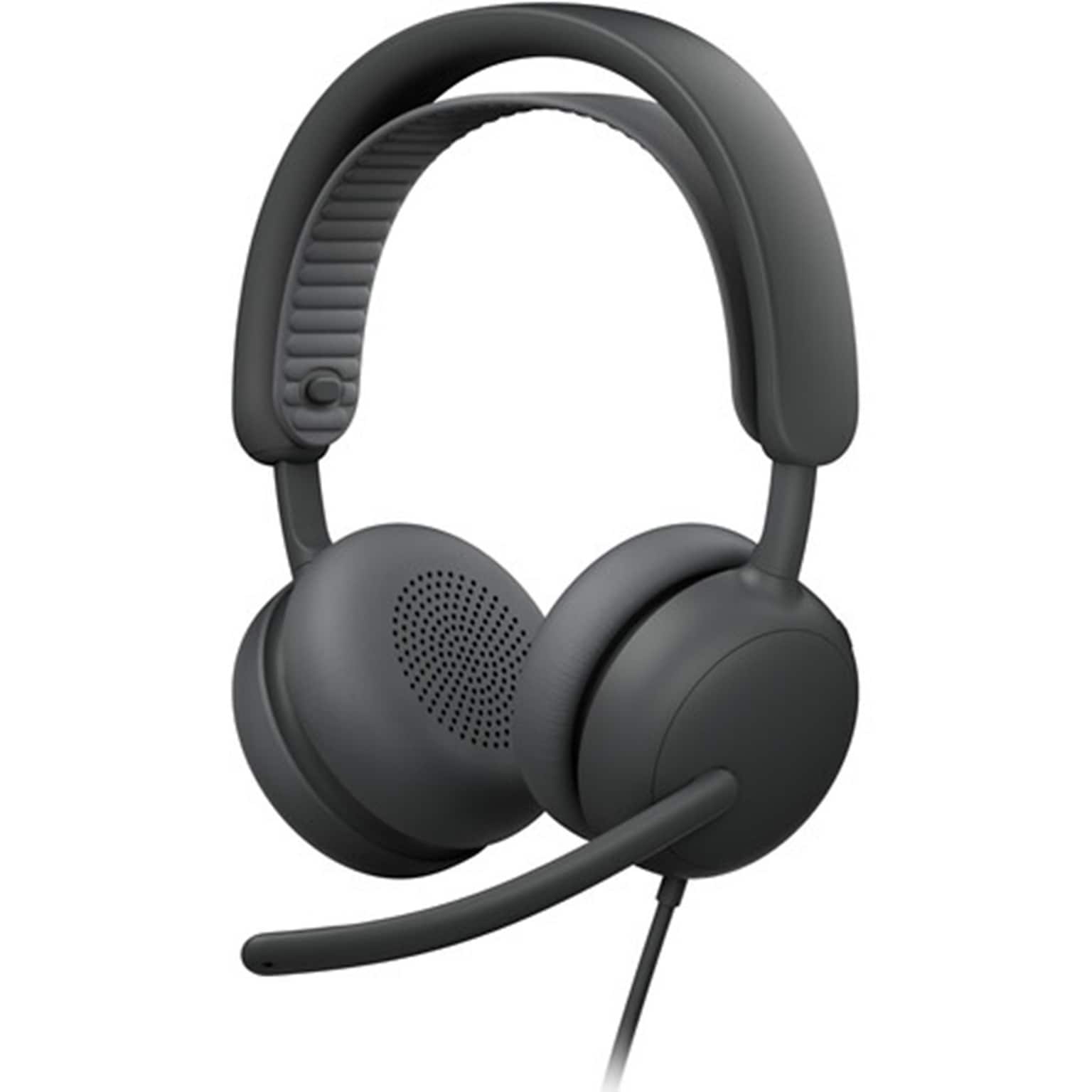 Logitech Zone Wired 2 USB-C Stereo Computer Headset, MT Certified, Black (981-001611)