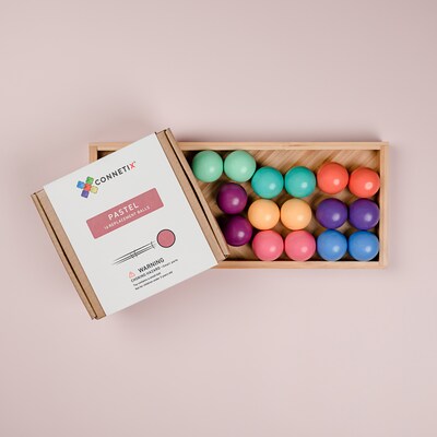 Connetix Magnetic Tiles Pastel Ball Pack, 16 Pieces (CNTP00016BA)