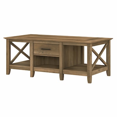 Bush Furniture Key West 47 x 24 Coffee Table, Reclaimed Pine (KWT148RCP-03)