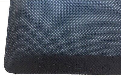 Rocelco Anti-Fatigue Standing Floor Mat, 30" x 20", Black (R MAFM)