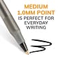 BIC Round Stic Xtra-Life Ballpoint Pen, Medium Point, 1.0mm, Black Ink, Dozen (GSM11BK)