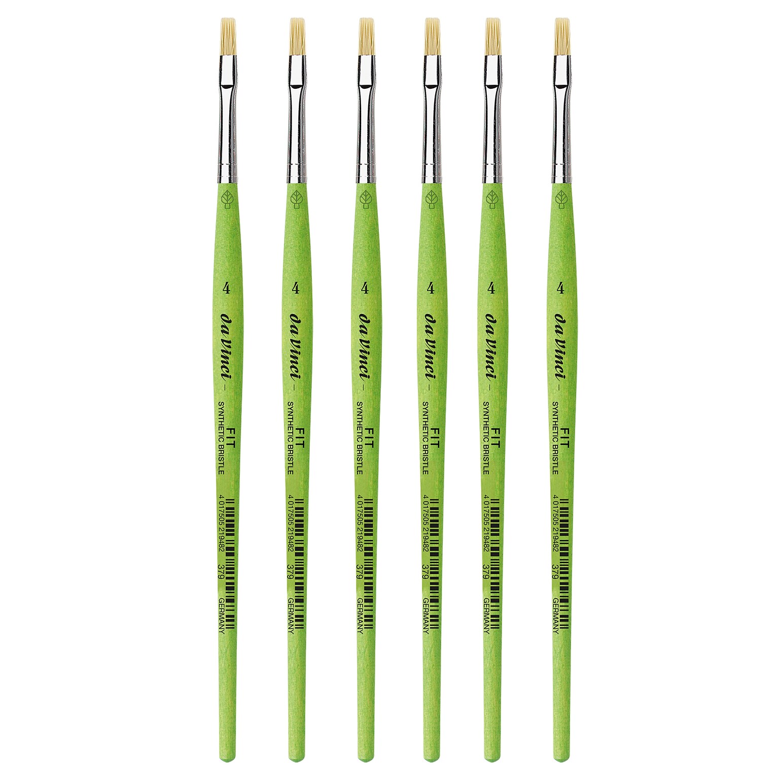 da Vinci FIT Synthetics Oil and Acrylic Synthetic Student Flat Brush, 6 /Pack (DVXVA3794-6)