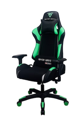 Raynor Group Energy Pro Series Fabric/Polyurethane Gaming Chair, Black/Green (G-EPRO-GRN)