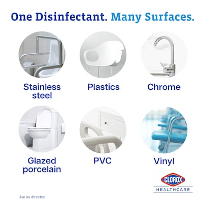 Clorox Healthcare Spore Defense Cleaner Disinfectant, Open System Refill Bottle, 128 Fl Oz, 4/Pack (32409)