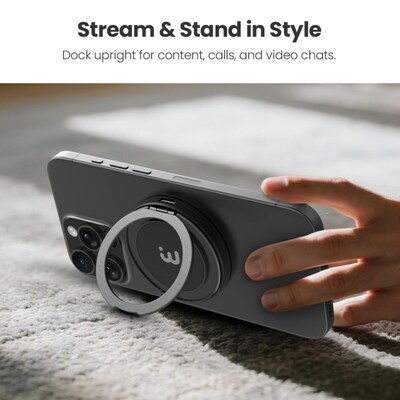 MYBat 360° Wireless Charger 15W Fast Charging Meets 360° Stand & Grip