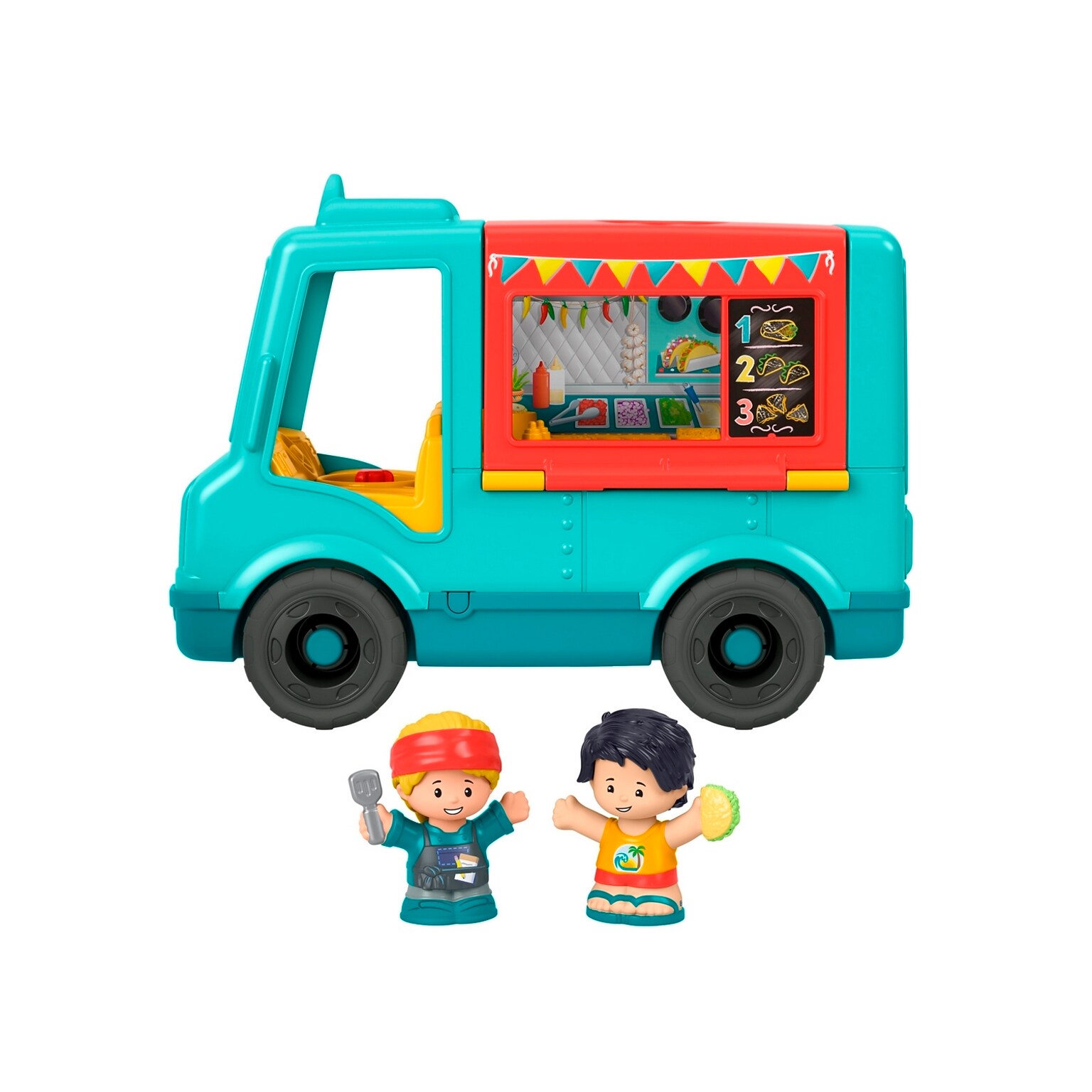 Fisher-Price Little People Serve It Up Food Truck Toy Vehicle Set, Multicolored, 2/Pack (HYC13)