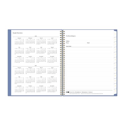 2026-2027 Blue Sky 8" x 11" Academic Year Weekly & Monthly Planner, Plastic Cover, Sincerely Blue (159096)