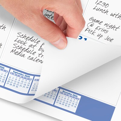 2026 AT-A-GLANCE 21.75 x 17 Monthly Desk Pad Calendar, White/Blue (SW200-00-26)